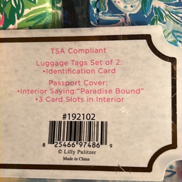 Lilly Pulitzer Travel 3pcs Set Cheek To Cheek One Size Brand New in Plastic Bag - Picture 6 of 6